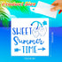16 Pieces Summer Stencils for Painting, Reusable Beach Stencils, Hello Summer Stencils DIY Drawing Template on Paper Wall Floor Wood...