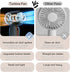 NMM Handheld Fan, Portable USB Rechargeable Mini Turbo Fan with Base, 3 Speed Adjustable Portable Fan with 2000mAh Built-in Battery for Travel Mak...
