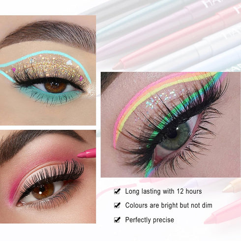 Eyeliner Pencil, Waterproof Eyeliner Long-lasting, Light-purple Eyeliner, High-Pigmented Colorful Eyeliners Easy To Use Eyeliner Pen for Women, Li...