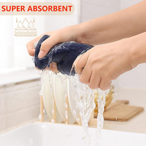 Kitinjoy 100% Cotton Waffle Weave Kitchen Towels, 4-Pack Super Soft and Absorbent Dish Towels for Drying Dishes, Kitchen Hand Towels, 13 in x 28 i...