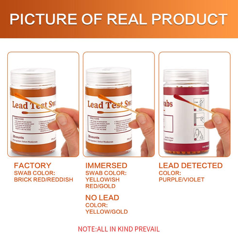 Lead Test Kit for Dishes, 30 Pcs Rapid Lead Test Swabs, Dip in Water Lead Testing Kit, Lead Paint Test Kit Home Use for All Surfaces, Results in 3...