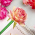 Leery Flower Pens, 15 Pieces Valentine Artificial Rose Pens Mixed Floral Pens Gel Ink Pens Ballpoint Pen with for Birthday Party Wedding Mother Gi...