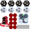 Self-Adhesive Caster Wheels with Stainless Steel Ball Bearings - Set of 8 | 360 Degree Swivel Wheels for Kitchen Appliances, Small Furniture, Stor...