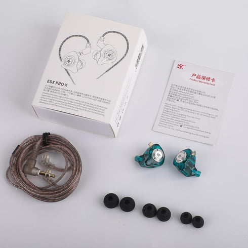 Linsoul KZ EDX Pro X in Ear Earphone, Single Dynamic Driver HiFi in-Ear Monitor with Ergonomic Shape, Wired Gaming Earbud, Detachable Cable for Au...
