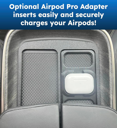 Double Cell Phone Holder for Rivian R1T & R1S - Charge Two Phones with Original Wireless Charging. Simple Installation, No Sliding...