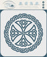 Stencils for Walls: Celtic Cross Stencil,6.5 x 6.5 inch (S) - Irish Celts Viking Cross Ornament Knotwork Design Woven Ethnic Braided Protection Kn...