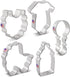 Baby Shower Cookie Cutters 5-Pc. Set Made in the USA by Ann Clark, Onesie, Bib, Rattle, Baby Bottle, Baby Carriage...