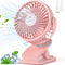 Portable Clip on Fan, 360° Rotate Battery Operated Stroller Fan, 3 Speed Quiet Mini Personal Desk Fan, USB Rechargeable Clooing Fan for Outdoor Ca...