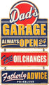 Dad's Garage Linked and Embossed Metal Sign - Vintage Garage Sign for Dad - Great Gift Idea...