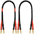 CESS-037-1f Banana Plug Male to Male Speaker Cable 12 Gauge 680 Strand Count Silicone Soft Wire, 2 Cables (1 Foot)...