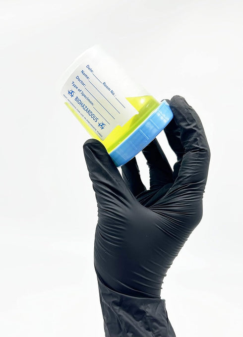 Sterile Specimen Cups with Lids: 4oz Transparent Urine Collection Cup with Leak-Resistant Screw-On Lids - 3-inch Sample Jars - Designed for Secure...
