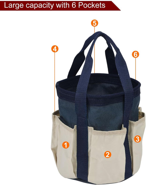 Garden Tool Bag 7.5" x 8.3" Large Oxford Waterproof with Pockets Garden Tote Bag Gardening Plant Tool Organizer Storage Carrier Store for Outdoor ...