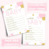 Pink and Gold Wishes Cards (20 Pack) Baby Shower Games for Girls - Guest Book Alternative Cute Words of Wisdom - Keepsake Activity for Wishing Wel...
