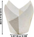Standard Tulip Baking Cups, Unbleached Greaseproof Muffin Cupcake Liners, 50-count (White)...