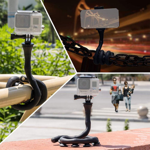 Cute Worm Cell Phone Holder, 360 Degree Rotating Bendable Flexible Phone Mount with Suction Cup Creative Phone Bracket for iPhone, Samsung, LG, Ne...