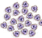 Heart Rhinestones 20pcs Sew on Buttons Embellishments with Diamond, 14mm Heart Rhinestones Flatback, Light Purple...
