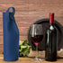 Leather Wine Tote Bag - Blue Wine Bottle Gift Bag Champagne Tote Carrier for Wine Lovers...
