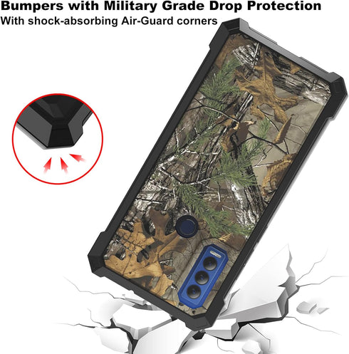 Ailiber for AT&T Motivate Max Phone Case(U668AA), Cricket Ovation 3 Case with Screen Protector, 2 Layer Structure Protection, Shockproof Corners T...