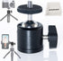 EXMAX 360 Degree Aluminum Alloy Body Rotating Swivel Mini Tripod Ball Head with 1/4" Screw Thread Base Mount for Lighter DSLR Camera Camcorder LED...