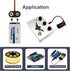 CHANZON UL Wires 9v Battery Connector Plug Arduino Battery Power Leather Clip with Center Positive 2.1mm x 5.5mm Male 5 Pack Jack T-Type for Ardui...