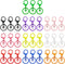 30Pcs Lobster Claw Clasps Keychain for Jewelry Making,Colorful Metal Lobster Clasp Swivel Trigger Clips with Swivel Clasps Hook Clips Flat Split K...