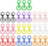 30Pcs Lobster Claw Clasps Keychain for Jewelry Making,Colorful Metal Lobster Clasp Swivel Trigger Clips with Swivel Clasps Hook Clips Flat Split K...