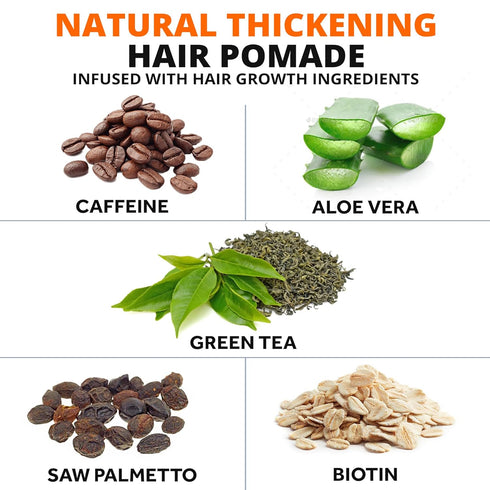 Thickening Hair Styling Pomade for Men - 1 Pack Medium Hold - Water Base, Matte Finish - Barber Mens Paste with Natural Hair Growth and Hair Loss ...