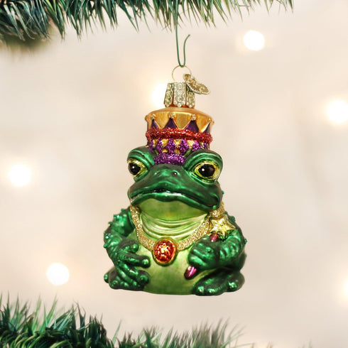 Old World Christmas Sea and Water Animals Glass Blown Ornaments for Christmas Tree Frog King...