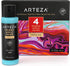 ARTEZA Acrylic Pouring Paint Set, 4 Orchid Colors, 4 oz Bottles, High-Flow Paint, No Mixing Needed, Art Supplies for Canvas, Glass, Paper, Wood, T...