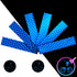LOOM Reflective Stickers Kit (6pcs Brilliant-Blue)• Nighttime Safety Waterproof Self-Adhesive Decals for Helmets, Skateboard, Bike, Scooter, E-Bik...