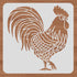 BENECREAT Large Rooster Pattern Plastic Painting Stencils, 12x12inch Farm Animals Poultry Drawing Template for Painting on Floors, Walls, Doors, T...