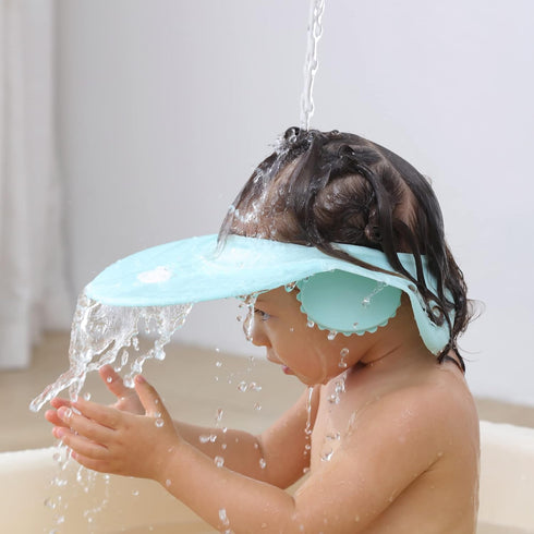 Baby shampoo cap shower visor shield hat kids bath Washing Hair rinser Prevents Water from Pooling in Face for To protect the eyes and ears of tod...