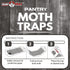 8 Pack Pantry Moth Traps- Safe and Effective for Food and Cupboard- Glue Traps with Pheromones for Pantry Moths...