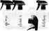 Cornucopia Plastic Cleaning Spray Bottles with Labels (Set of 4); 16oz Refillable Trigger Sprayers w/ 3 Settings and Farmhouse Script Labels...
