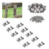 Wire Fence Clips-100 Pcs Fence Wire Clamps with 100Pcs Screws Stainless Steel Agricultural Fencing Mounting Clips Fit 12-16 Gauge Welded Wire to W...