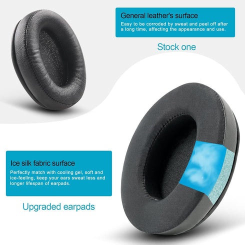 GVOEARS Replacement Ear Pads for Sony MDR 7506, Cooling Gel Earpad Cushions with Noise Isolation Memory Foam Premium Leather for Sony MDR V6 / MDR...