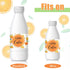 48 Pieces Baby Shower Water Bottle Labels Oranges little cutie baby shower decorations Bottle Stickers Waterproof Oranges Wrappers for Unisex Favo...