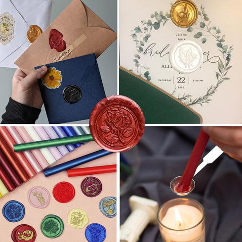 Pearl White Wax Seal Sticks, ONWINPOR 40pcs Glue Gun Pearl White Wax Sealing Sticks for Wax Seal Stamp, Wedding Invitations, Envelope Letter Seali...