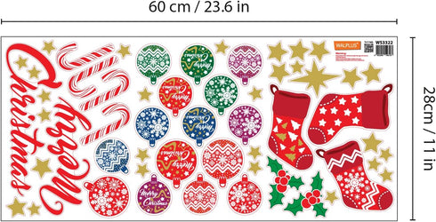 Christmas Decorations Clearance for Home, Indoor, Wall Stickers " Merry Christmas Decor" Wall Murals Decals Living Room Children Nursery Restauran...