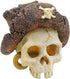 Aquarium Ornament - Fish Tank Decorations Supplies Accessories Handsome Cowboy hat Pirate Skull Decor Resin Aquarium cave?Brown?...