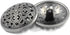 Bezelry 8 Pieces Flowery Engraving Openwork Domed Gray Silver Metal Shank Buttons. 30mm (1-3/16 inch)...