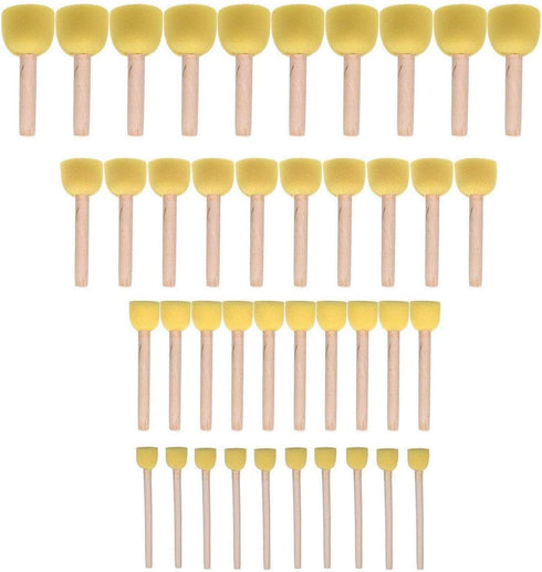 WAFJAMF 40-Pieces Assorted Size Round Sponges Brush Set, Paint Tools for Kids...