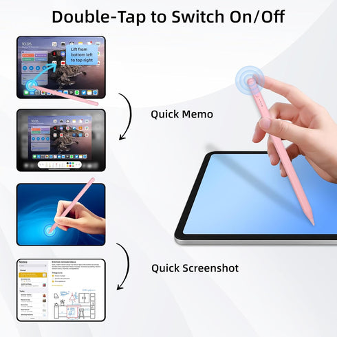 Stylus Pen for iPad, with tilt-Pressure Sensitivity and Multi-Point Anti-False-Touch Function. 20-Minute Fast Charging for 2018-2023 iPad/Mini/Pro...