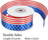 American Flag Ribbon, 1.5 Inches Wide x 10 Yards Long, Red, White and Blue Stripes with Stars for Crafts and Decorations...