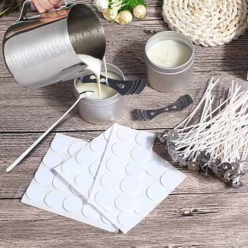 DINGPAI Candle Making Supplies, DIY Candles Craft Tools Including Candle Make Pouring Pot, Candle Wicks, Candle Wicks Sticker, 3-Hole Candle Wicks...