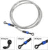 X AUTOHAUX Brake Hose AN3 28 90 Degree M10 Motorcycle Hydraulic Brake Line Oil Hose Pipe Fitting for ATV Motorcycle Motocross Racing Bike 200cm Si...