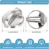 5 Pack WB03T10284 Burner Control Knobs Oven Electric Range Infinite Knobs Stainless Steel Finish Compatible with GE Range/Stove/Oven Replaces 1373043 AP4346312 AH2321076 EAP2321076 PS2321076
