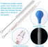 10ml Glass Pipettes Dropper, Lab Graduated Dropper for Liquid Essential Oil, Glass Transfer Pipette with Rubber Bulb and Cleaning Brush (3 pieces)...
