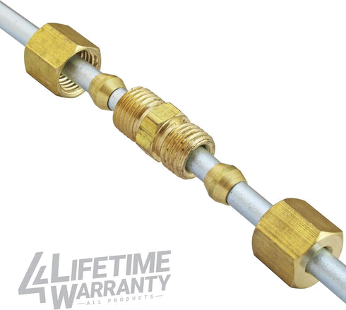 4LIFETIMELINES 3/16" Brass Compression Unions, Bag of 10...
