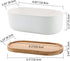 T4U 6.5 Inch Ceramic White Modern Oval Design Succulent Plant Pot/Cactus Plant Pot with Free Bamboo Tray...